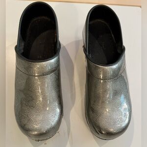 Sanita Silver Mules Comfortable Professional Clogs